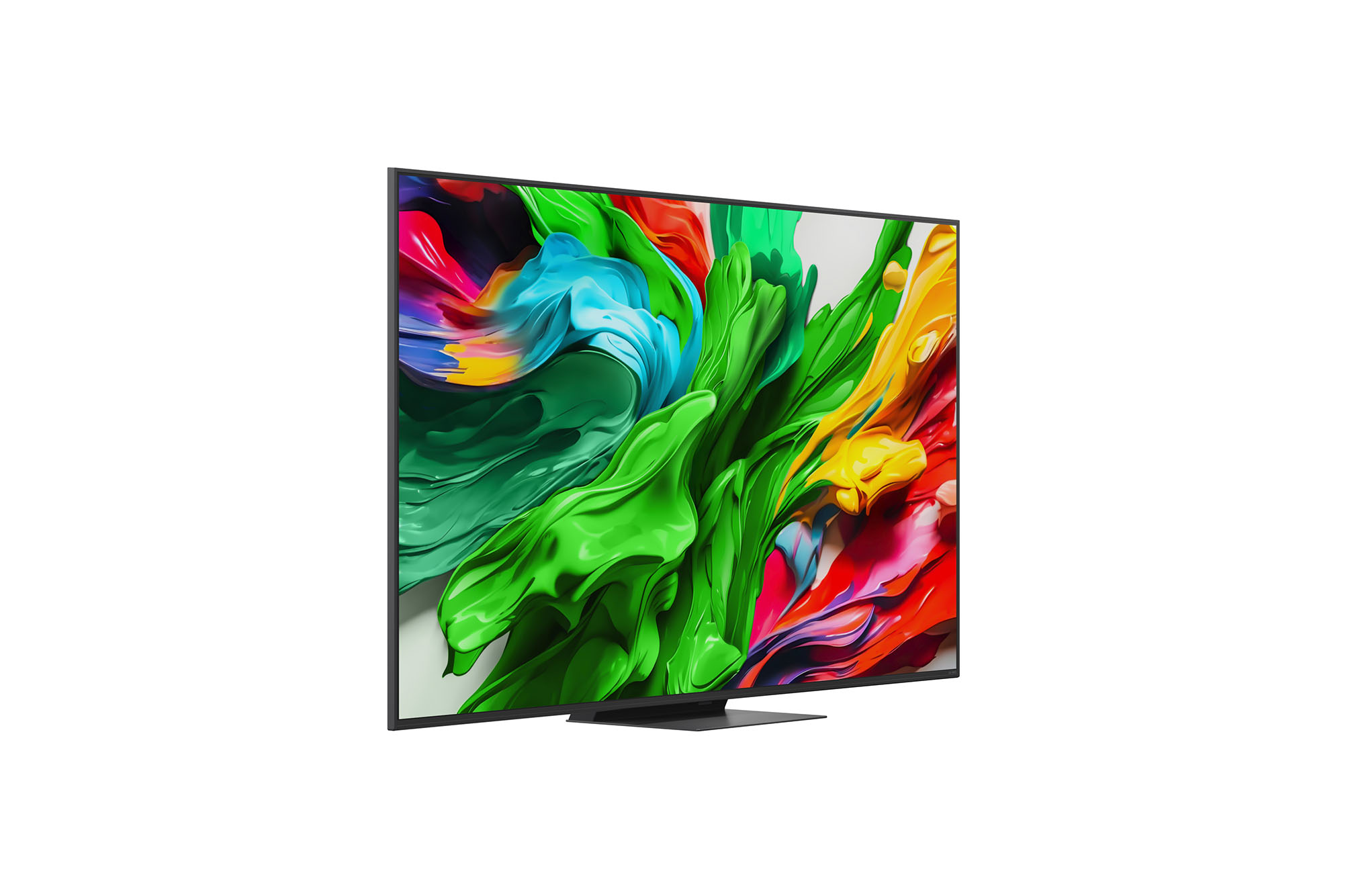 Left-facing side view of LG QNED evo QNED85 TV 
