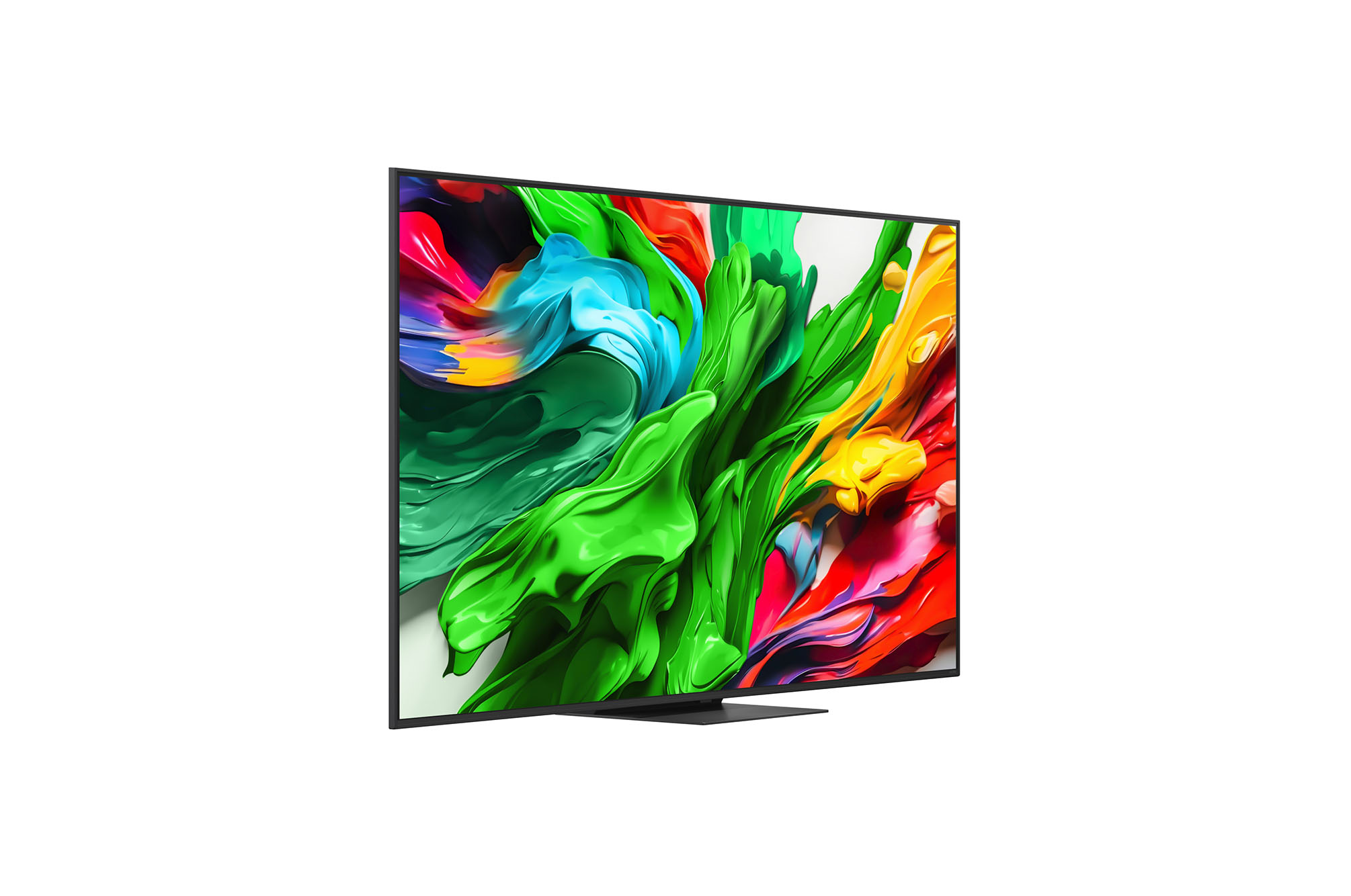 Left-facing side view of LG QNED evo QNED85 TV 