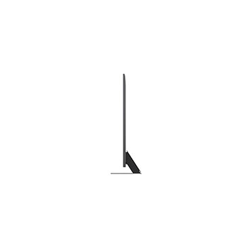 Slightly-angled right-facing side view of LG QNED evo TV