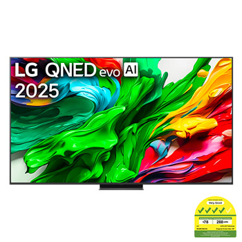 Front view of 86 Inch LG QNED evo AI QNED86 MiniLED 4K Smart TV 2025 86QNED86ASA