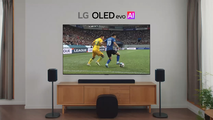 SHIN YE EUN resting in the living room with LG products