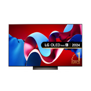 Front view of 55 inch LG OLED evo AI C4 4K Smart TV OLED55C45LA