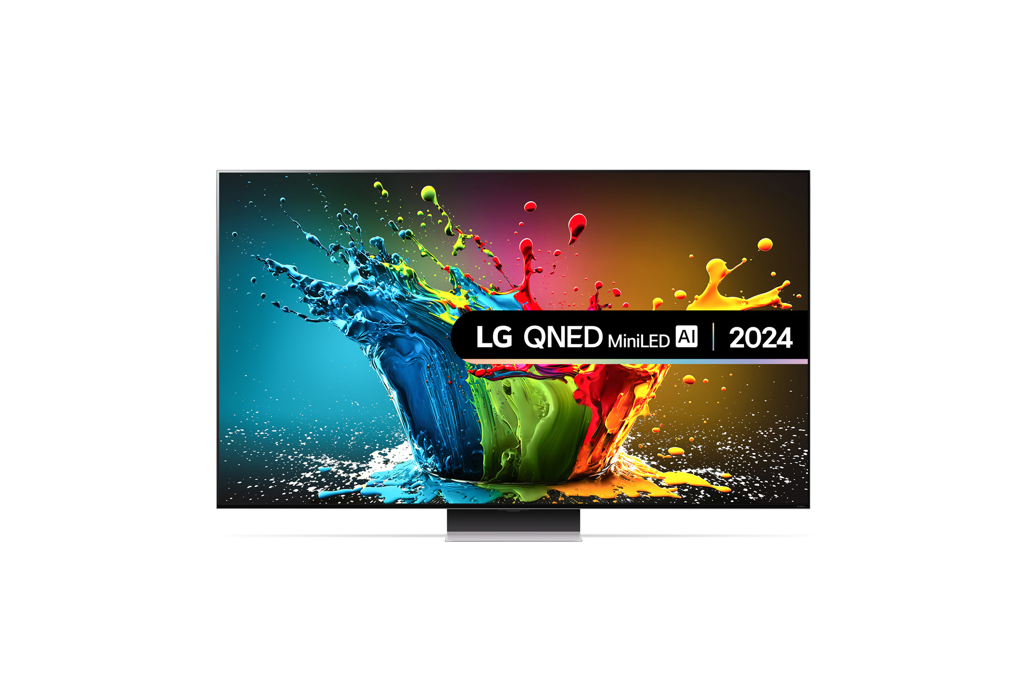 Front view of 75 inch LG MiniLED AI QNED99 8K Smart TV 75QNED99T9B