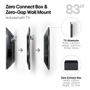 LG True Wireless TV 83 inch LG OLED evo AI M4 with 4K 144Hz Video & Audio Transfer, OLED83M49LA
