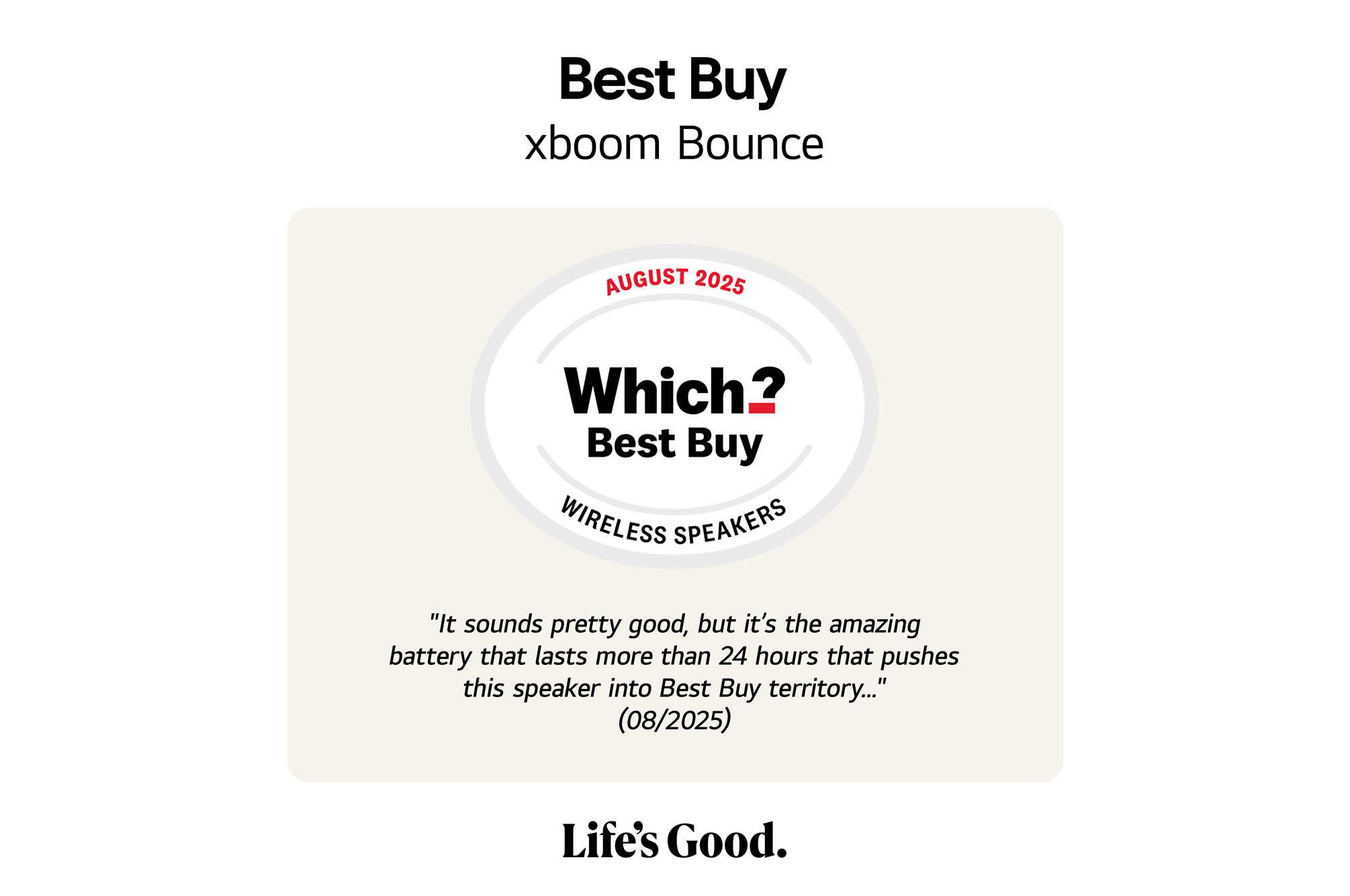 Which? Bounce Award