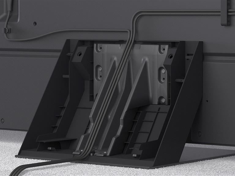 Video guide showing how to securely set up the LG QNED evo AI QNED9M 4K Smart TV with the supplied stand.