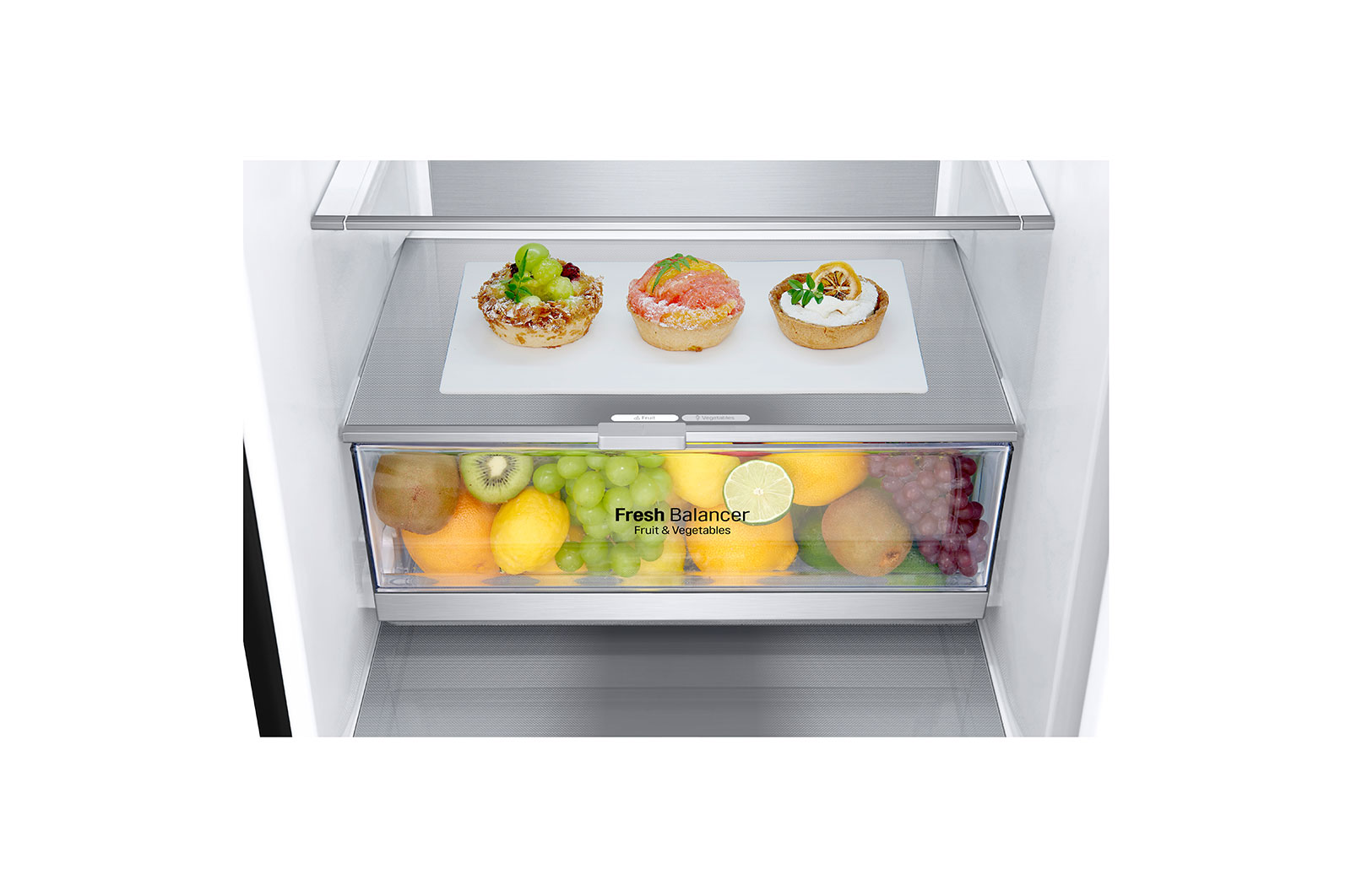 LG 384L Tall Fridge Freezer Total No Frost, Matte Black, GBB72MCVBN