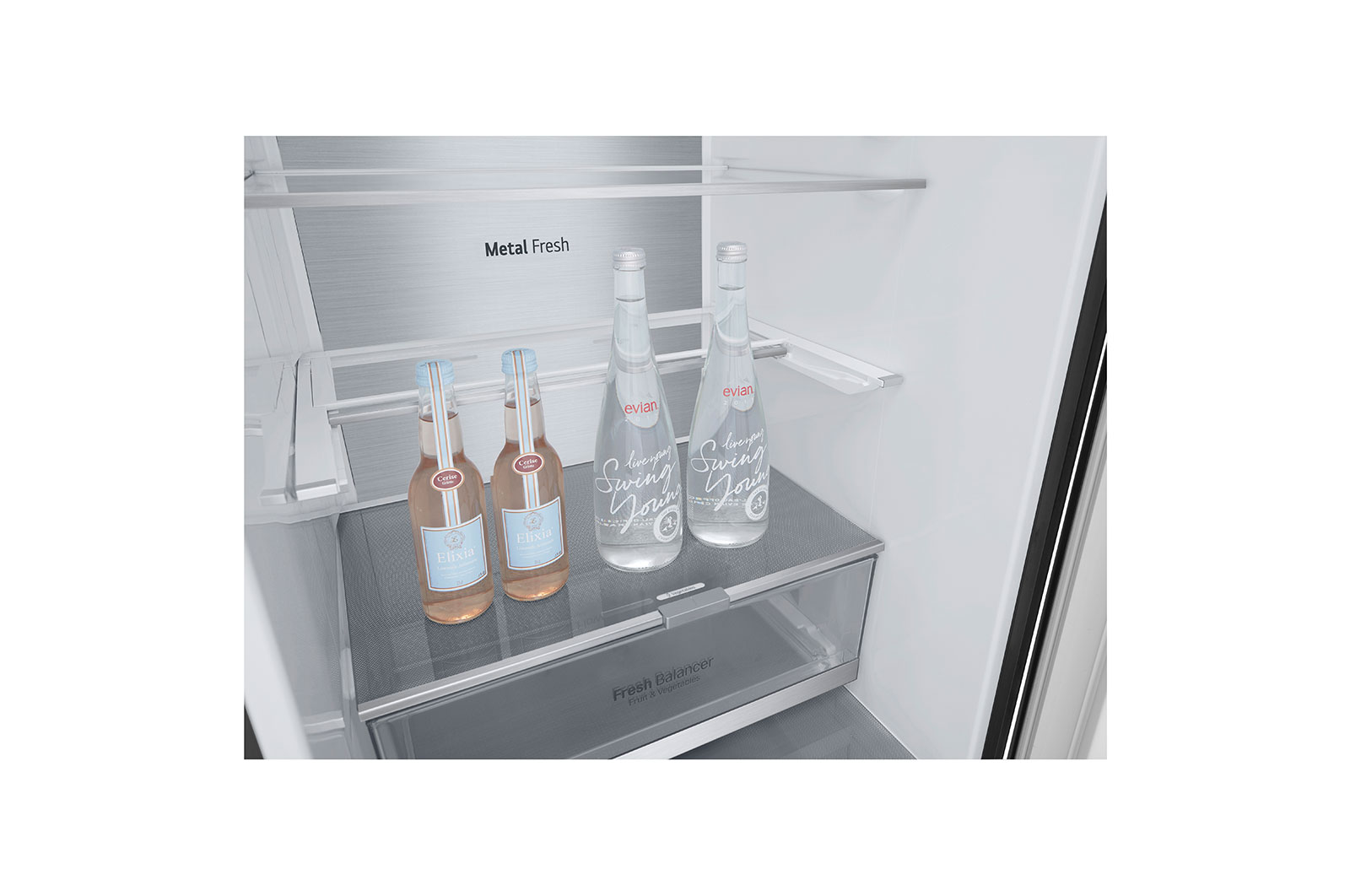 LG 384L Tall Fridge Freezer Total No Frost, Matte Black, GBB72MCVBN