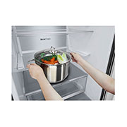 LG 384L Tall Fridge Freezer Total No Frost, Matte Black, GBB72MCVBN
