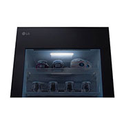 LG 349L InstaView™ Fridge Freezer, Essence Black Steel, GBG5160CEV, Door Open