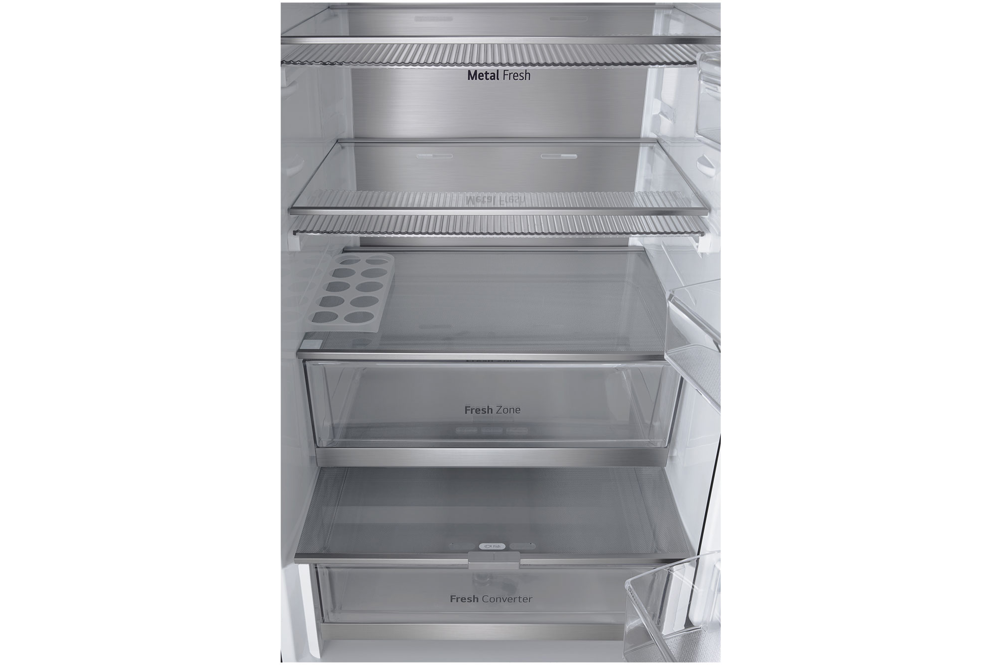 detailed view of the interior drawers
