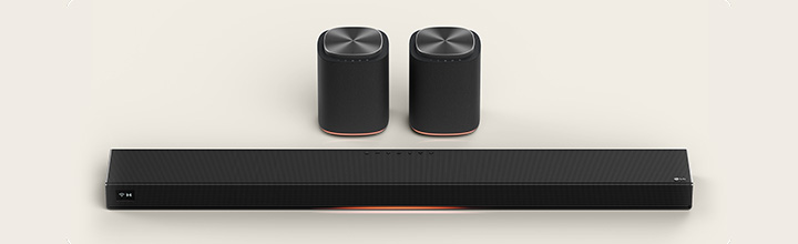 A H7 and a pair of M5 speakers LG AI Stereo Suite 5