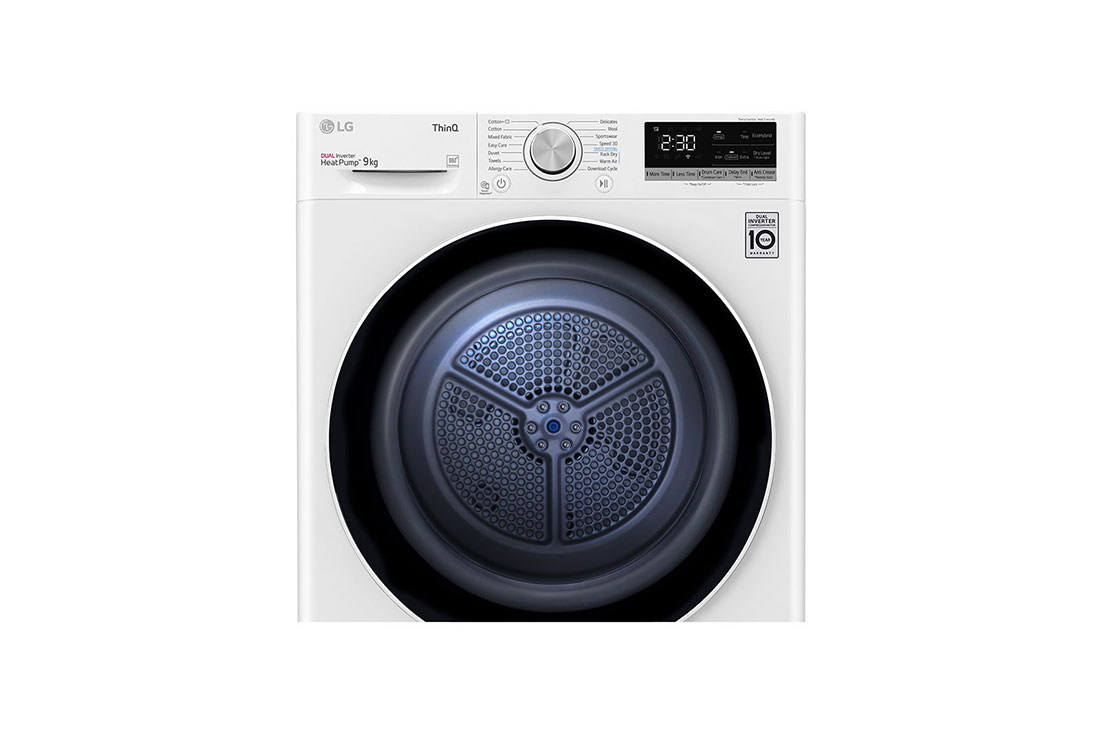 LG 9kg DUAL Inverter Heat Pump™ Dryer Series 4, White, FDV709W