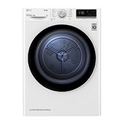 Front view of 9kg DUAL Inverter Heat Pump™ Dryer Series 4, White FDV709W