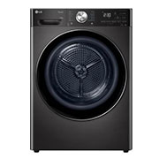 Front view of 10kg Dual Inverter Heat Pump™ Tumble Dryer Series 7, Black Steel FDV1110B