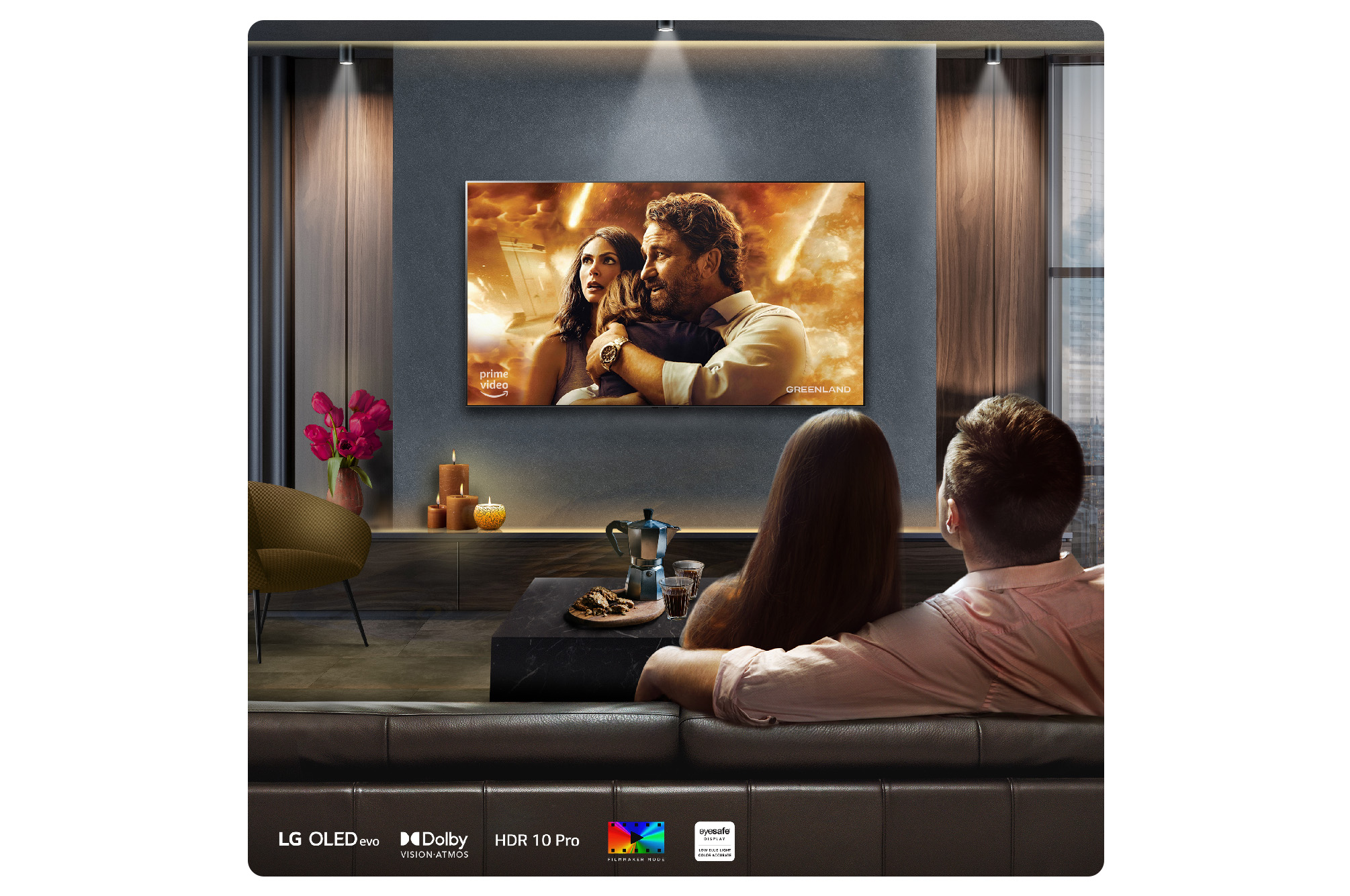 LG 55 inch LG OLED evo AI G4 4K Smart TV - Wall mount version, OLED55G45LW
