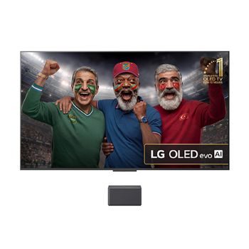 Front view of True Wireless TV 65 inch LG OLED evo AI M5 with 4K 144Hz Video & Audio Transfer OLED65M59LA