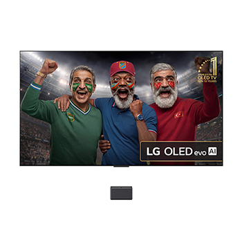 Front view of True Wireless TV 97 inch LG SIGNATURE OLED AI M5 with 4K 120Hz Video & Audio Transfer OLED97M59LA