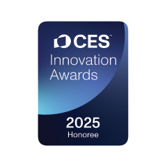 2025 CES Innovation Awards badge with a Best of Innovation citation. 