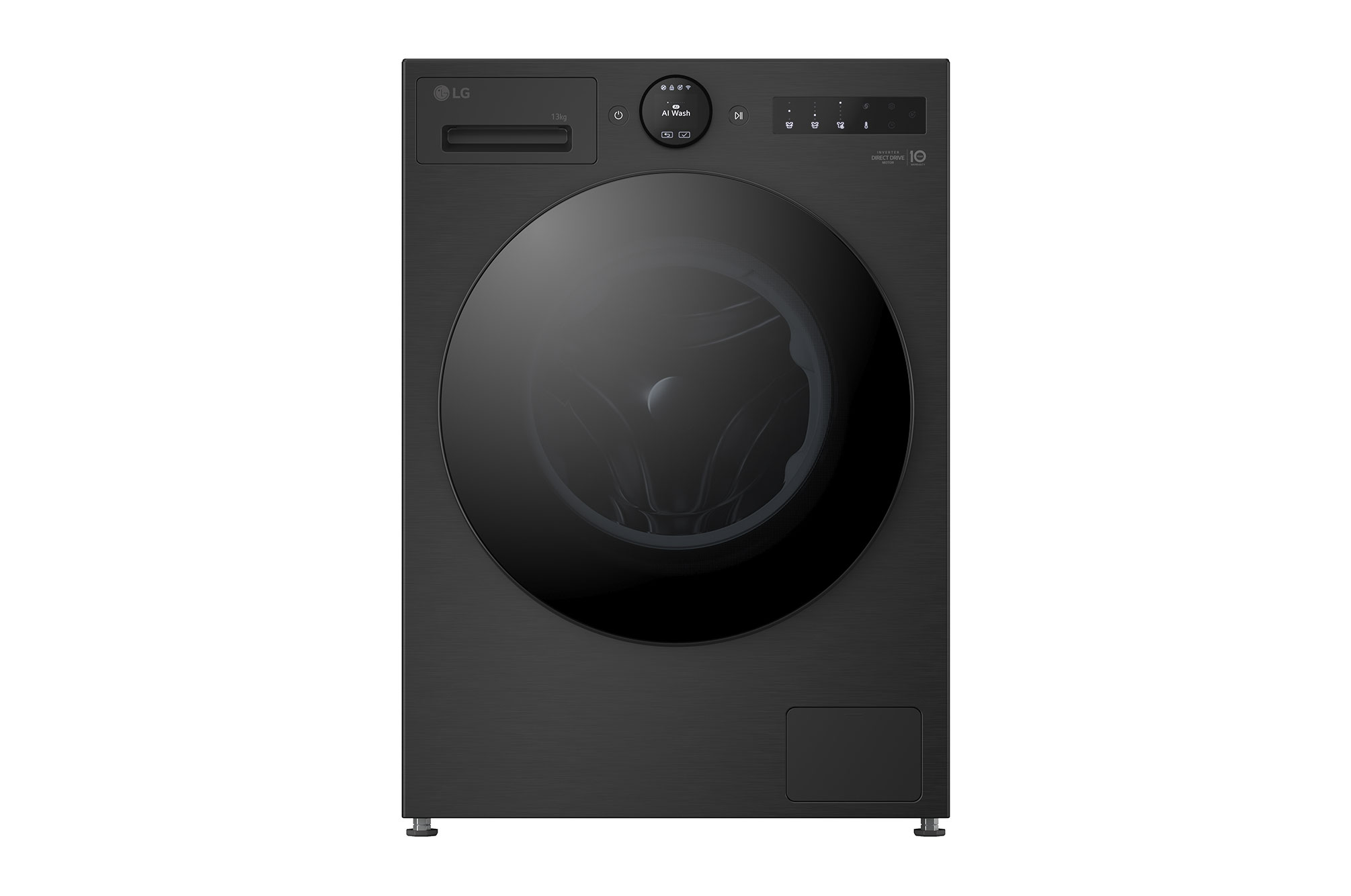 Front view of 13kg AI Direct Drive Washing Machine Series 7, Black F4X7513TBB