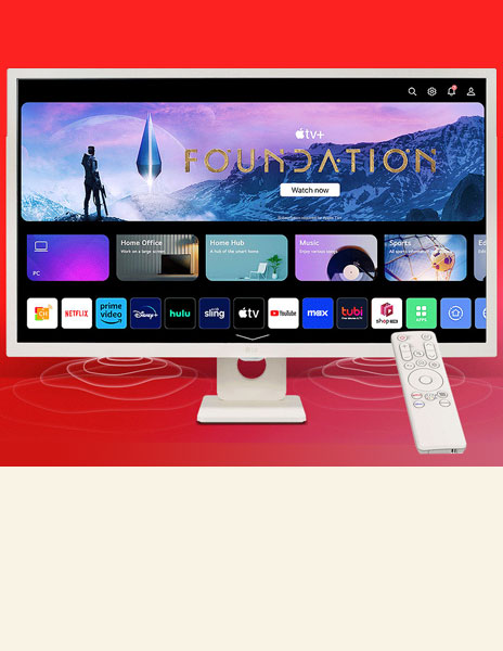 LG monitor in home office