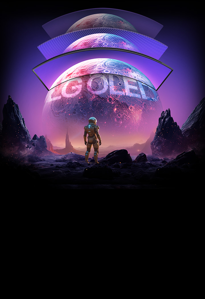 Planetary images appear brighter and clearer on LG OLED monitors. 