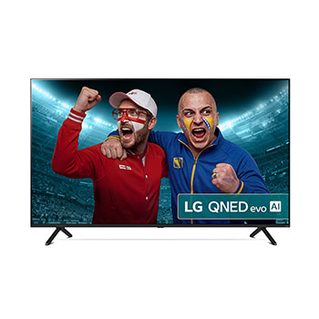 Front view of 75 Inch LG QNED evo AI QNED92 MiniLED 4K Smart TV 2025 75QNED92A6A