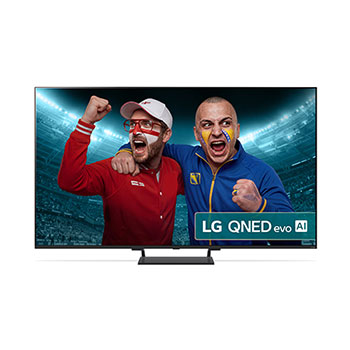 Front view of 75 inch LG QNED evo AI QNED93 MiniLED 4K Smart TV 2025 75QNED93A6A