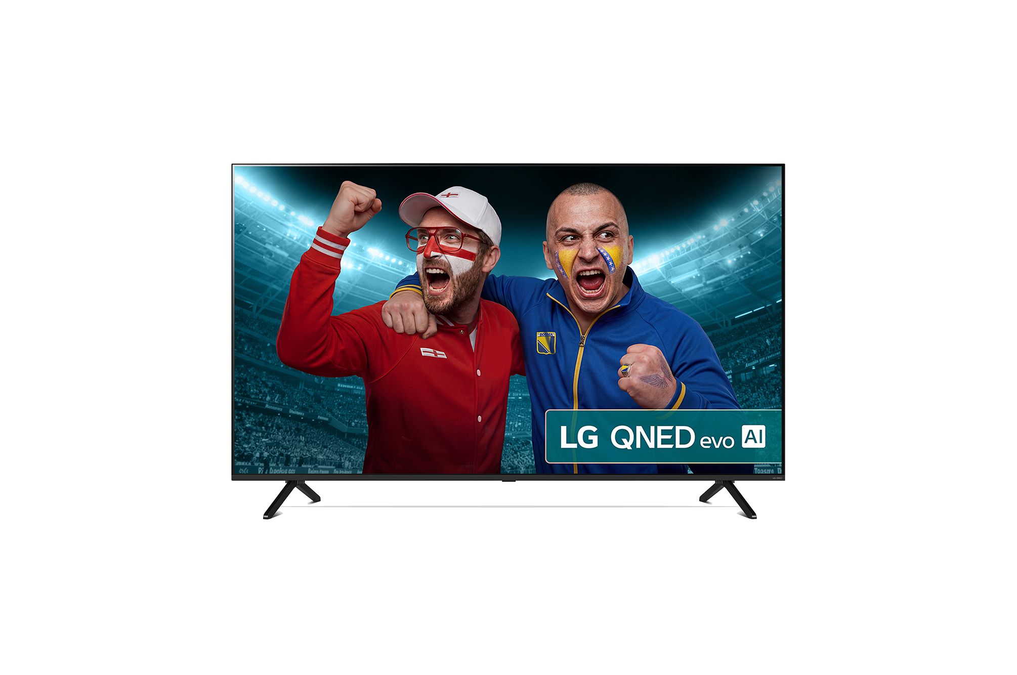 Front view of 85 inch LG QNED evo AI QNED92 MiniLED 4K Smart TV 2025 85QNED92A6A