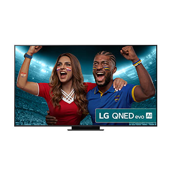 Front view of 86 Inch Class LG QNED evo AI QNED9MA Mini LED 4K Smart TV 2025 with True Wireless Video & Audio Transfer 86QNED9MA6B