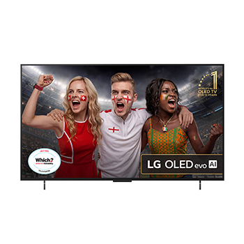 Front view of 42 inch LG OLED evo AI C5E 4K Smart TV 2025 OLED42C5ELB