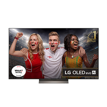 Front view of 65 inch LG OLED evo AI C5E 4K Smart TV 2025 OLED65C5ELB