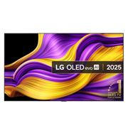 Front view of 97 inch LG OLED evo AI G5 4K Smart TV 2025 - Wall mount version OLED97G54LW