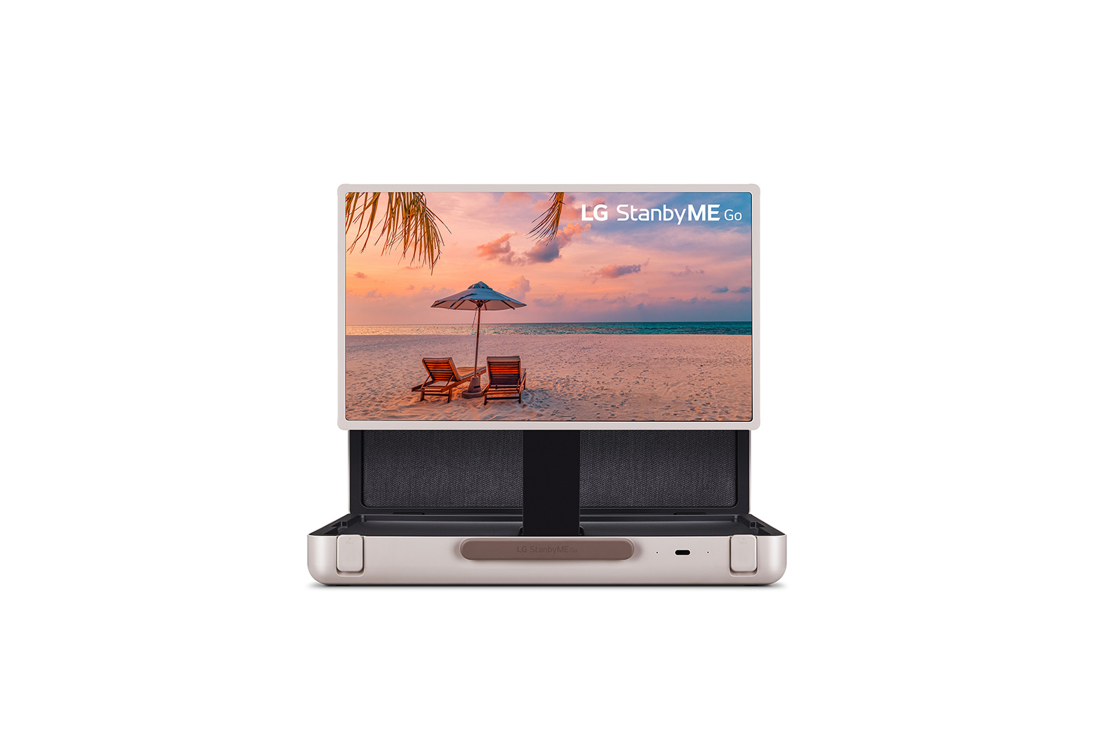 Front view of StanbyME Go 27" Portable & Wireless Touch Screen in a Military Grade Briefcase with 3hr battery 27LX5QKNA
