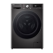 Front view of 13Kg Front Loader with AI DD™ & Steam+™ in Black Finish, F4Y9LWP2ZB