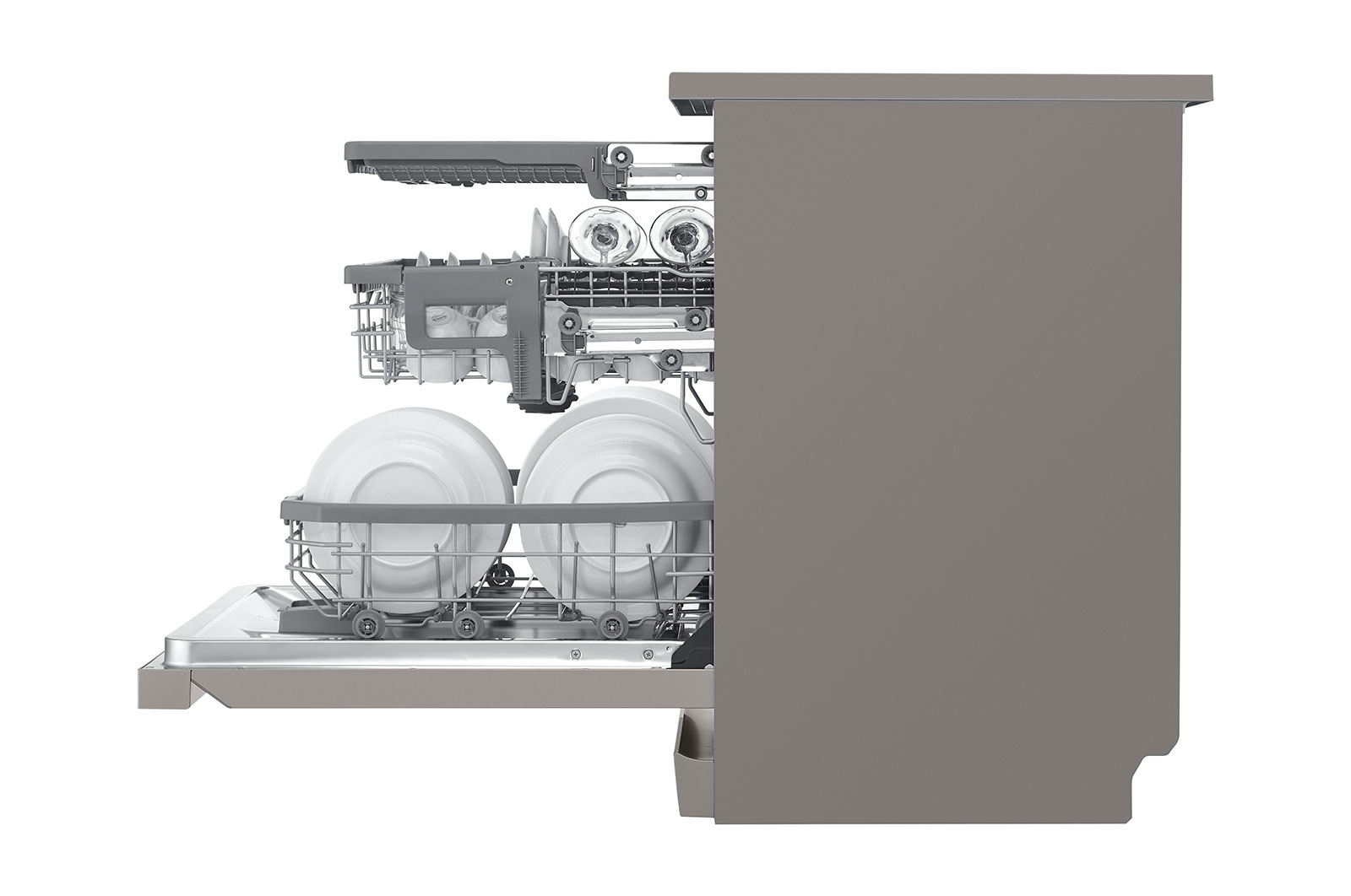 LG 14 Place QuadWash™ Dishwasher with TrueSteam™ in Stainless Finish, DFB425FP