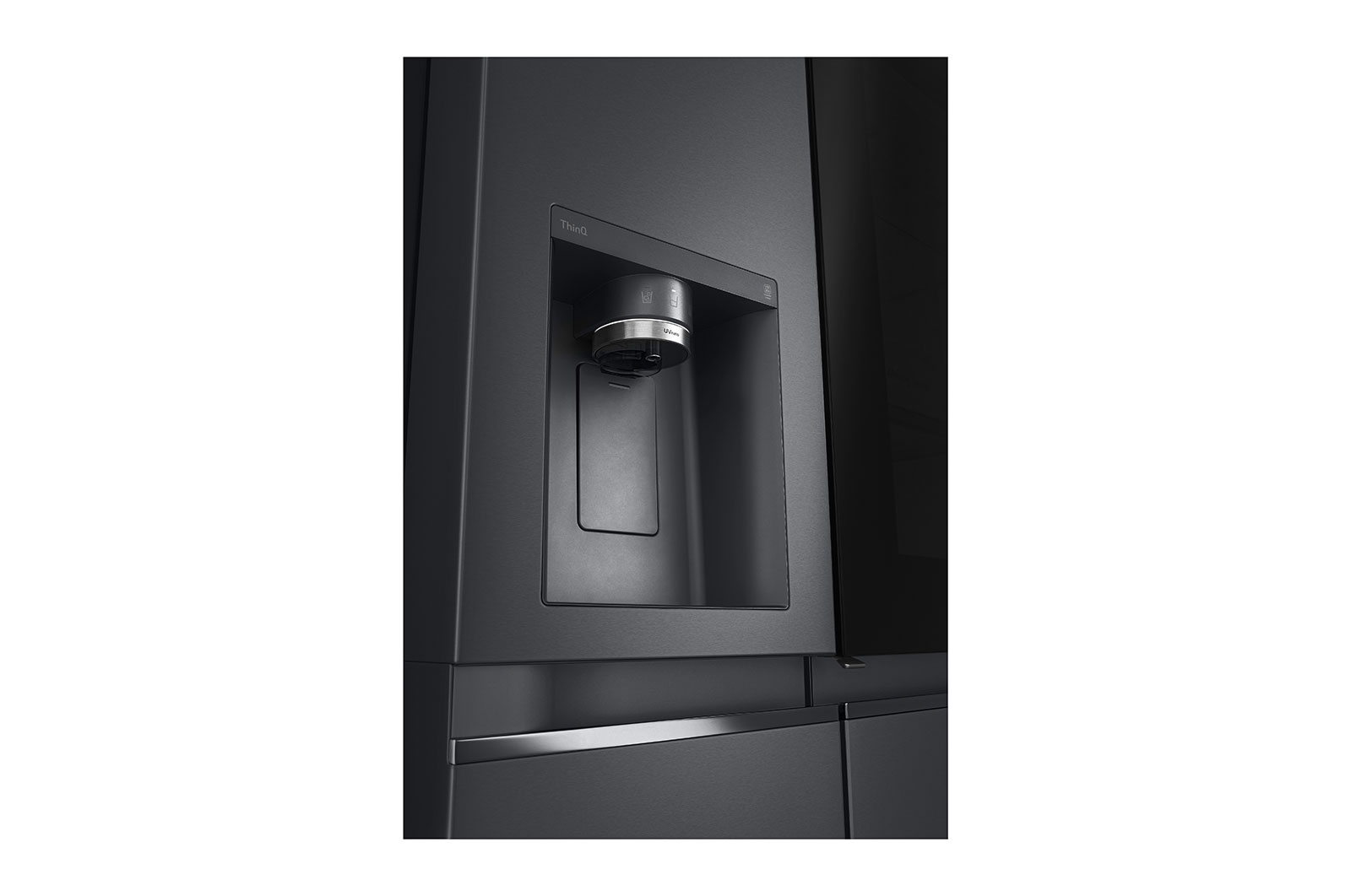 LG 674L InstaView™ Door-in-Door Side by Side Fridge with Uvnano™ Ice & Water Dispenser in Black Finish, GC-X257CQFS