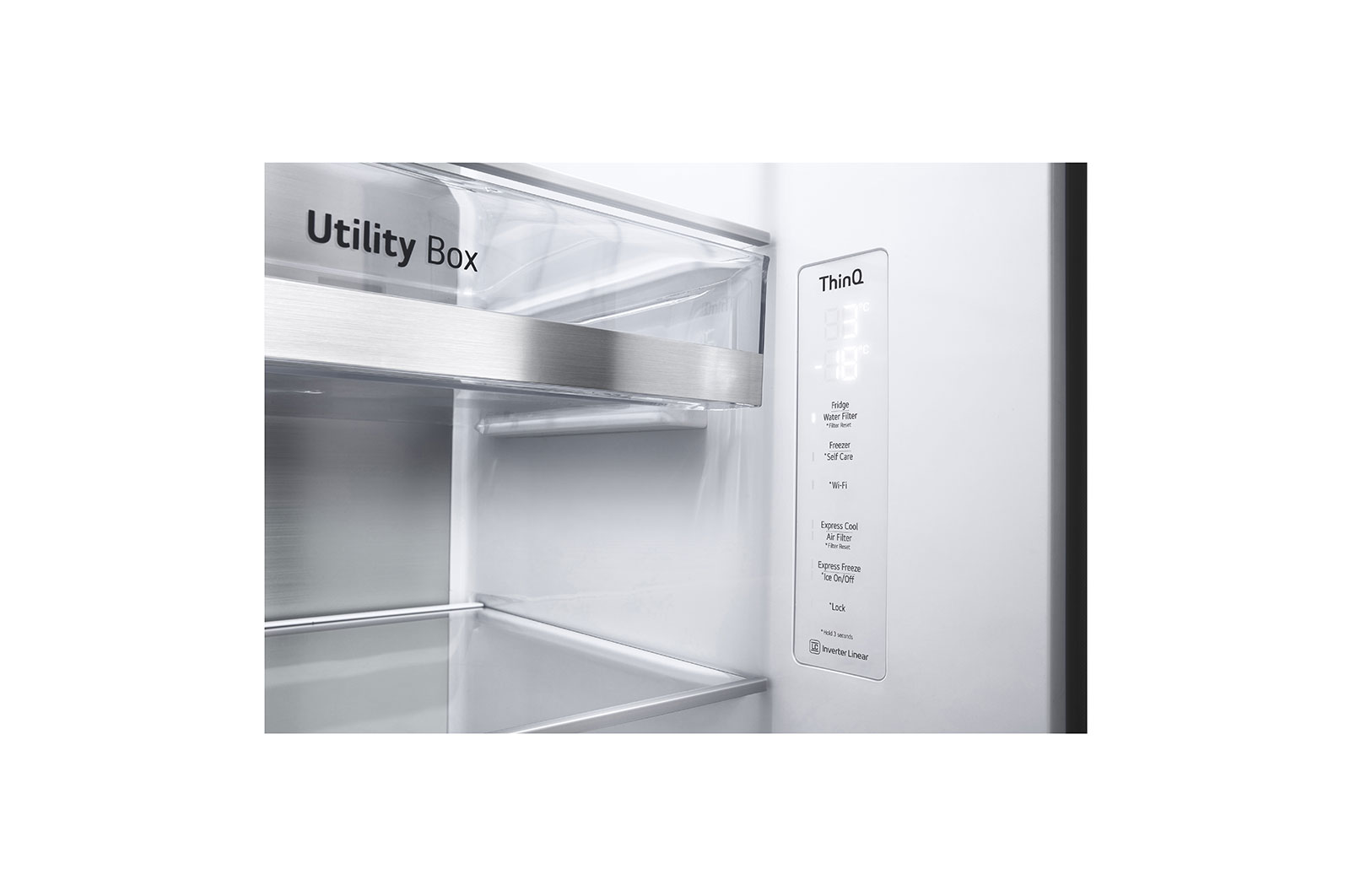 LG 674L InstaView™ Door-in-Door Side by Side Fridge with Uvnano™ Ice & Water Dispenser in Black Finish, GC-X257CQFS