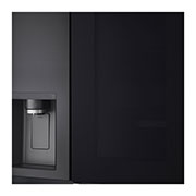 LG 674L InstaView™ Door-in-Door Side by Side Fridge with Uvnano™ Ice & Water Dispenser in Black Finish, GC-X257CQFS