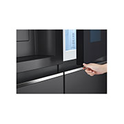 LG 674L InstaView™ Door-in-Door Side by Side Fridge with Uvnano™ Ice & Water Dispenser in Black Finish, GC-X257CQFS