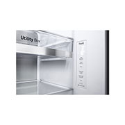 LG 674L InstaView™ Door-in-Door Side by Side Fridge with Uvnano™ Ice & Water Dispenser in Black Finish, GC-X257CQFS
