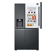 LG 674L InstaView™ Door-in-Door Side by Side Fridge with Uvnano™ Ice & Water Dispenser in Black Finish, GC-X257CQFS