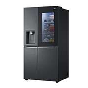 LG 674L InstaView™ Door-in-Door Side by Side Fridge with Uvnano™ Ice & Water Dispenser in Black Finish, GC-X257CQFS
