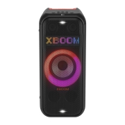 Front view with all lighting on. On the Dynamic Pixel Lighting panel, it shows the text; XBOOM.