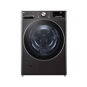 Front view of 21kg Front Loader Washer with AI DD™ & Steam in Black Finish, F0P2CYV2E