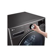 LG 21kg Front Loader Washer with AI DD™ & Steam in Black Finish, F0P2CYV2E