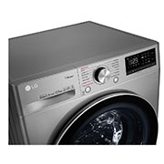 LG 10.5kg Front Loader Washer with AI DD™ & Steam in Stainless Finish, F4V5RYP2T