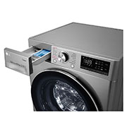 LG 10.5kg Front Loader Washer with AI DD™ & Steam in Stainless Finish, F4V5RYP2T
