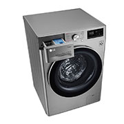 LG 10.5kg Front Loader Washer with AI DD™ & Steam in Stainless Finish, F4V5RYP2T