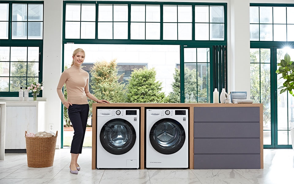LG Washing machine in the kitchen